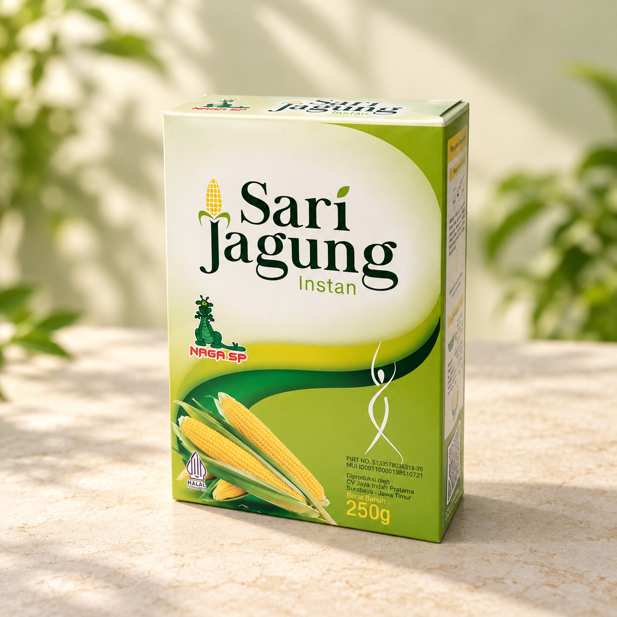 Sari jagung instan Naga SP rasa original 250 g