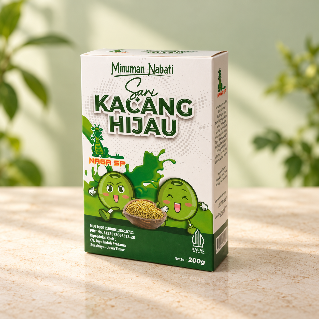Sari kacang hijau instan Naga SP rasa original 200 g
