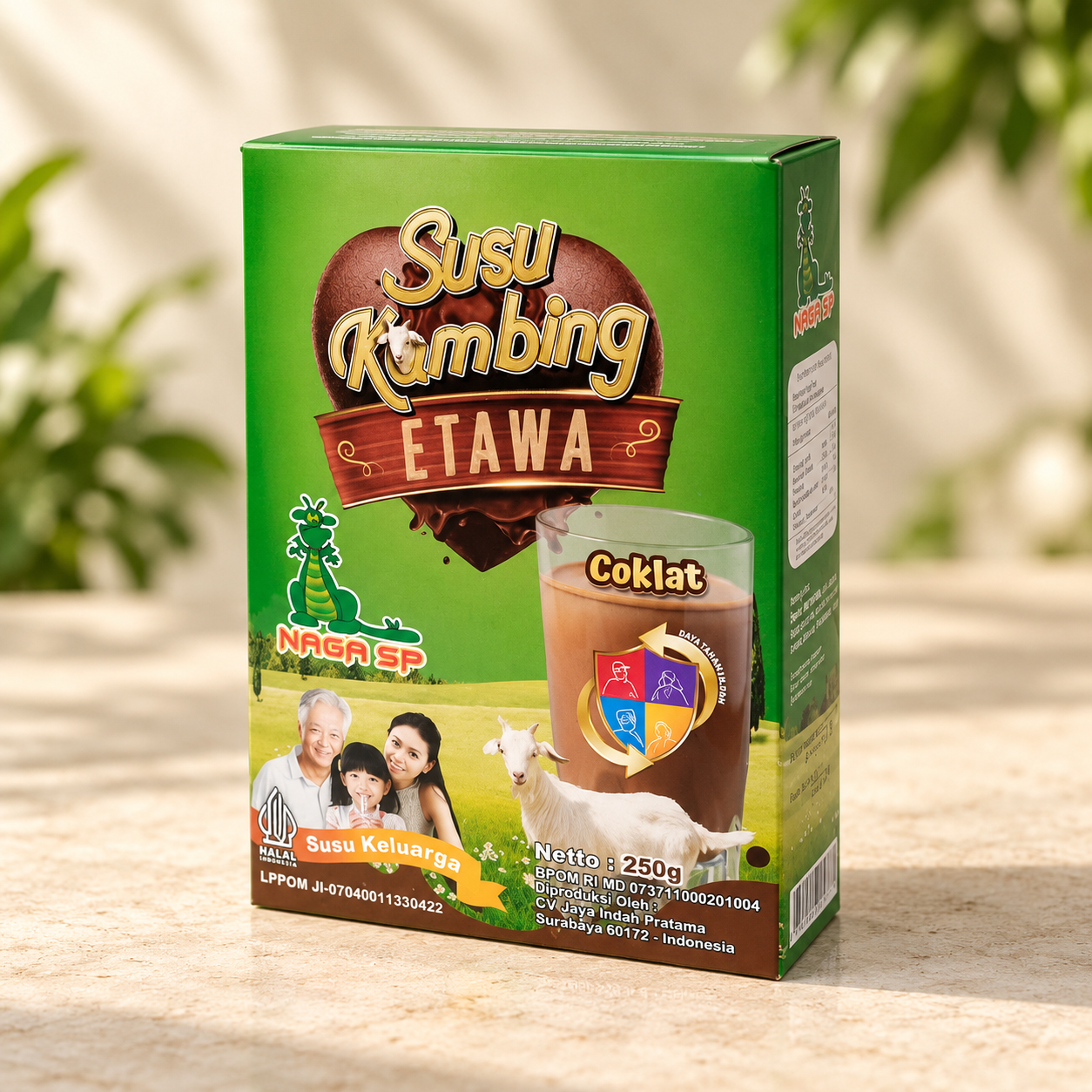 Susu kambing Etawa Naga SP rasa coklat 250 g